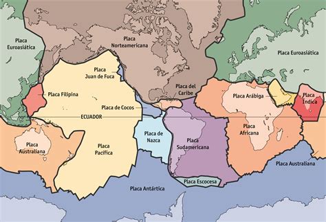 mapa placas tectonicas